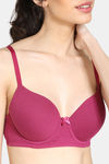 Zivame Padded Wired 3/4Th Coverage T-Shirt Bra - Raspberrry Radiance — thumbnail 5